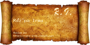 Répa Irma névjegykártya