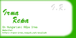 irma repa business card